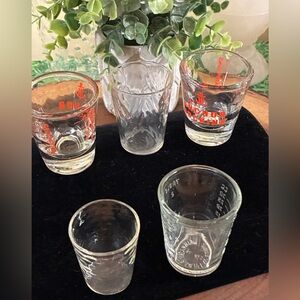 Vintage Shot Glass Collection (5 Piece Set)